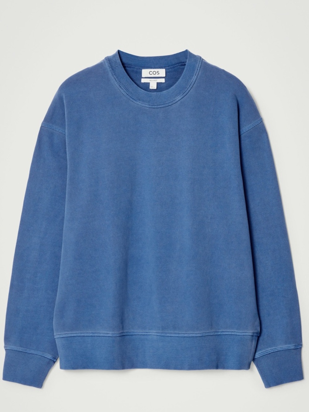 COS RELAXED WASHED-COTTON SWEATSHIRT
